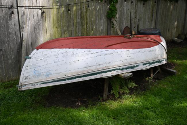 Boat near fence