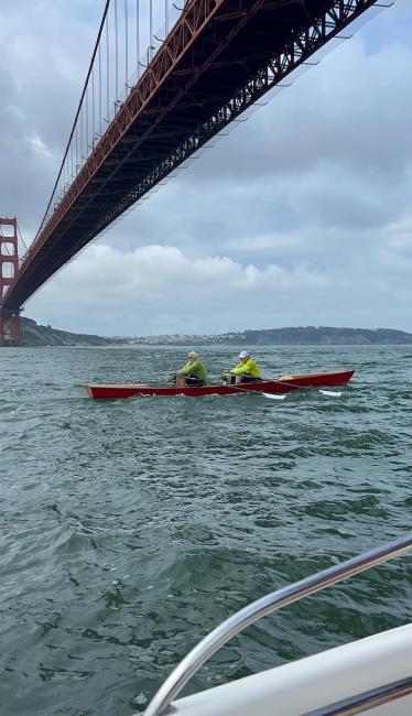 Fast Ocean/Coastal Double, under San Fran bridge, cruising along