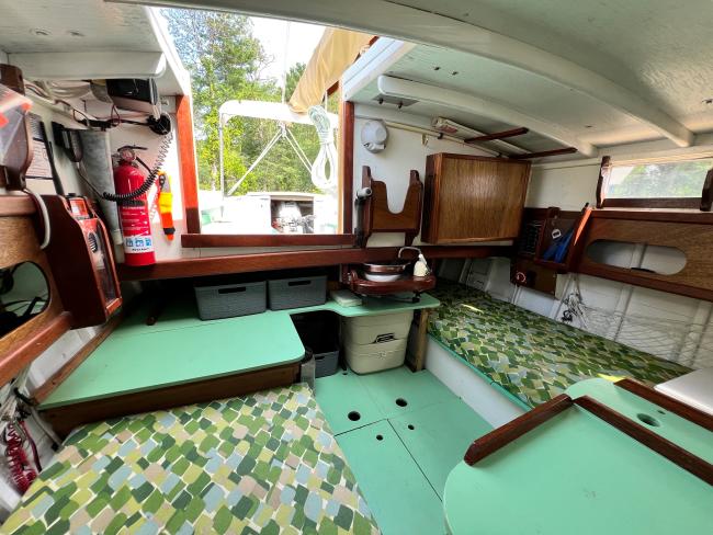 Silk Purse - An Historically-Inspired Trailerable Gaff Pocket Cruiser, inside view galley