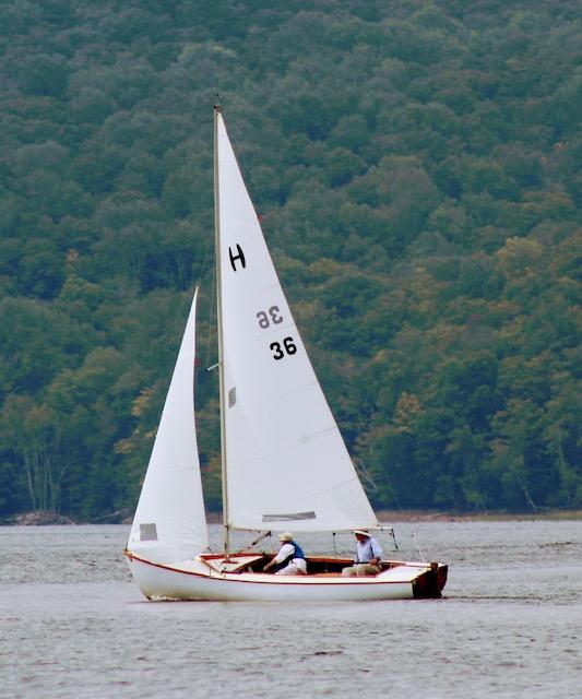 Classic 1948 19-foot Hurricane designed by Philip Rhodes, undersail