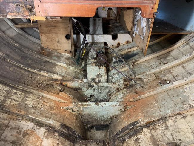 1951 Kettenburg K-38 with trailer, up close at wood