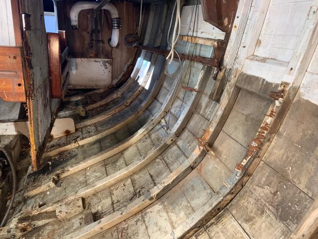 1951 Kettenburg K-38 with trailer, up close at wood