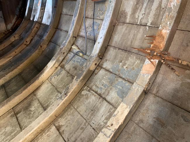 1951 Kettenburg K-38 with trailer, up close at wood