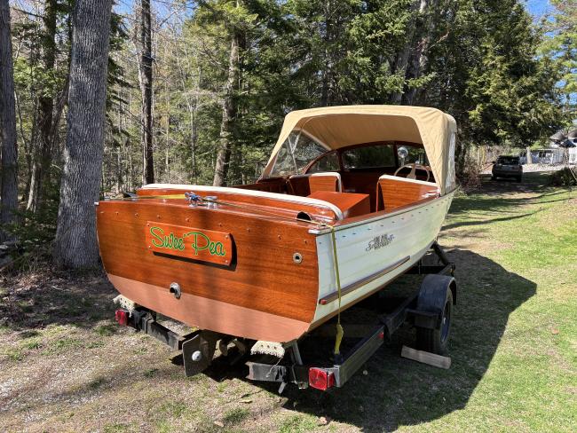 1956 Chris Craft Sea Skiff, stern starboard side view