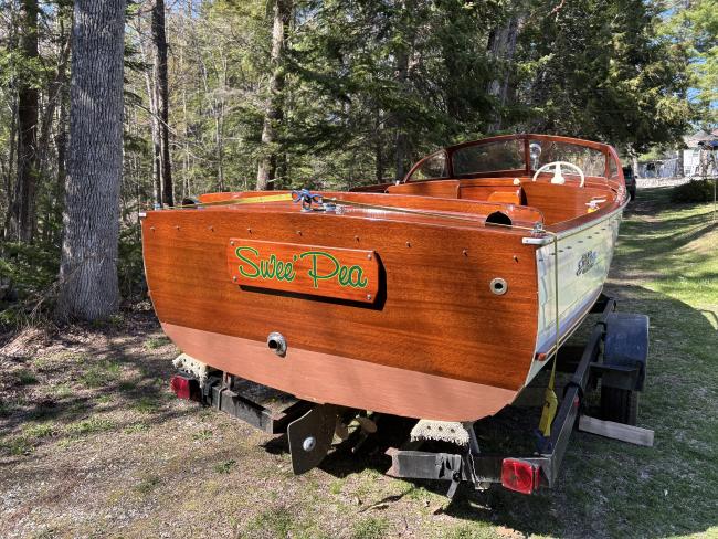 1956 Chris Craft Sea Skiff, stern end view 