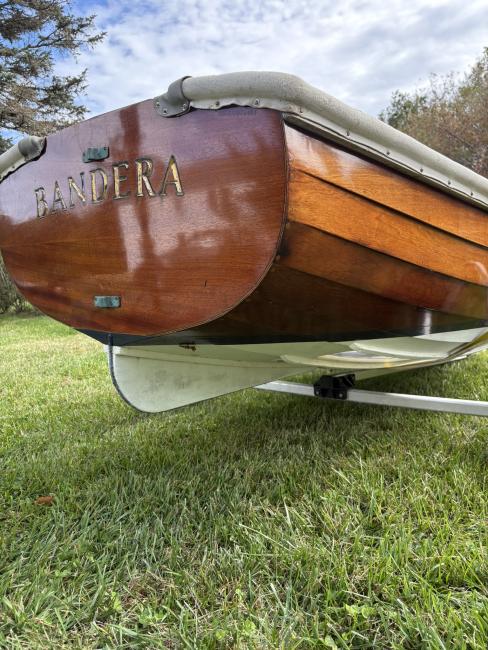 Custom John Brooks 10' Rowing/Sailing Dinghy with Plexiglass Bottom
