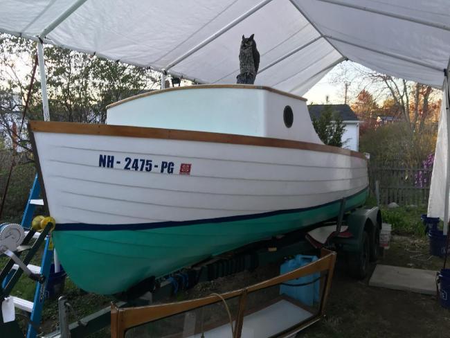 1958 White, on trailer port side view