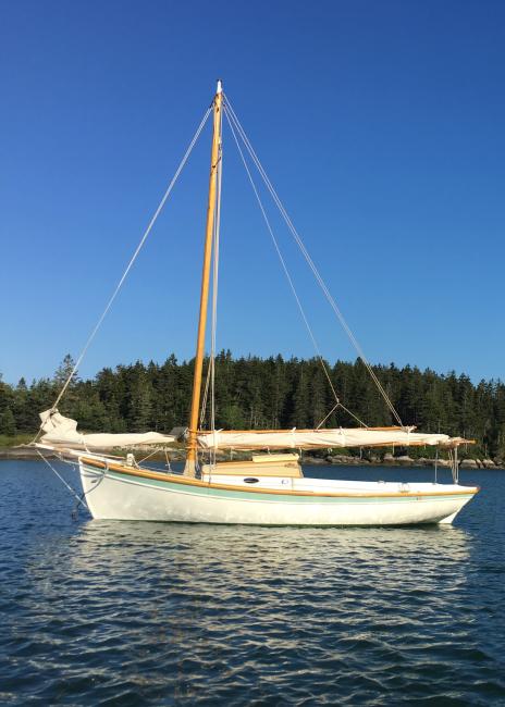 Harry Bryan Design "Katie" Sloop, in water port side view