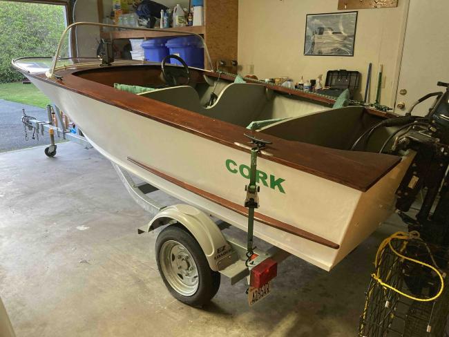 Clark Craft Beauty, Lovingly Built, on trailer port side 