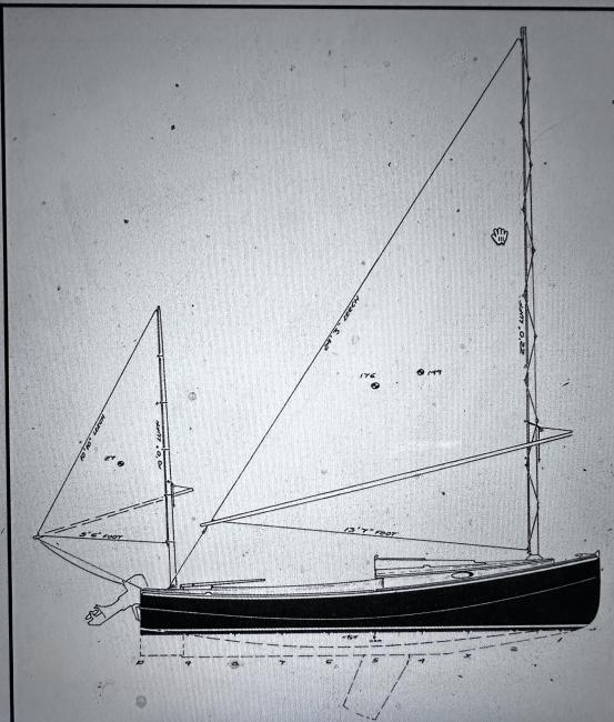 Chebacco 20, Cat Yawl, drawing plans