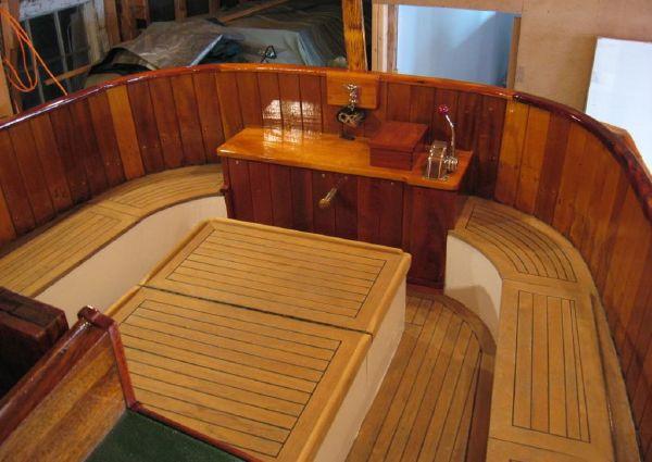 Fenwick Williams 18' Catboat Alden No. 838 with Tender and Brand New Trailer, from deck looking toward stern