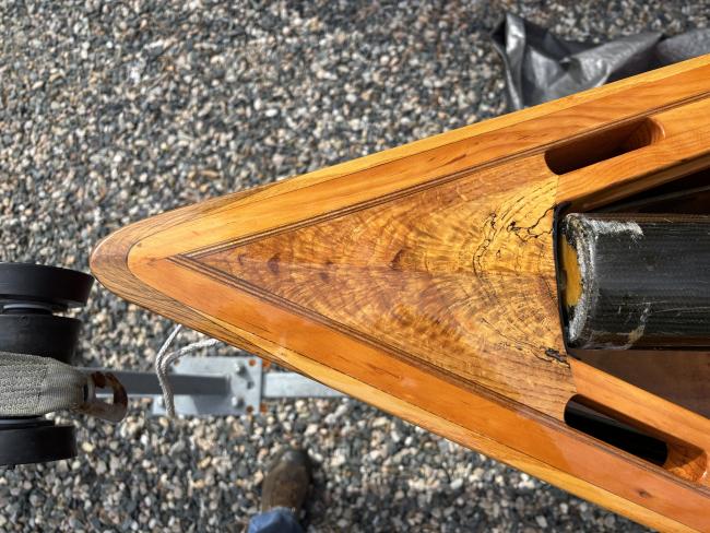 Goat Island Skiff, view of bow from above