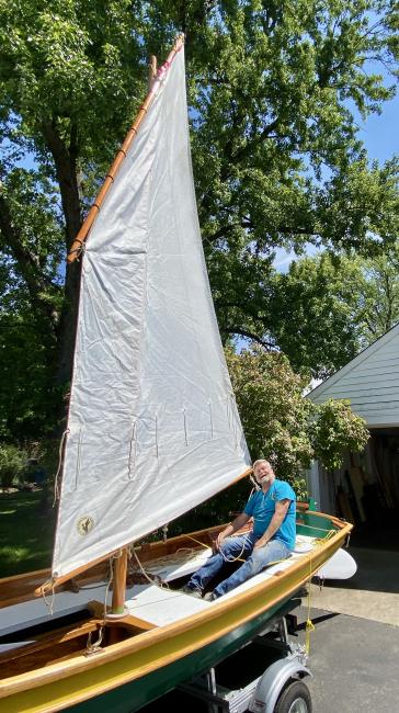 boat with sail up