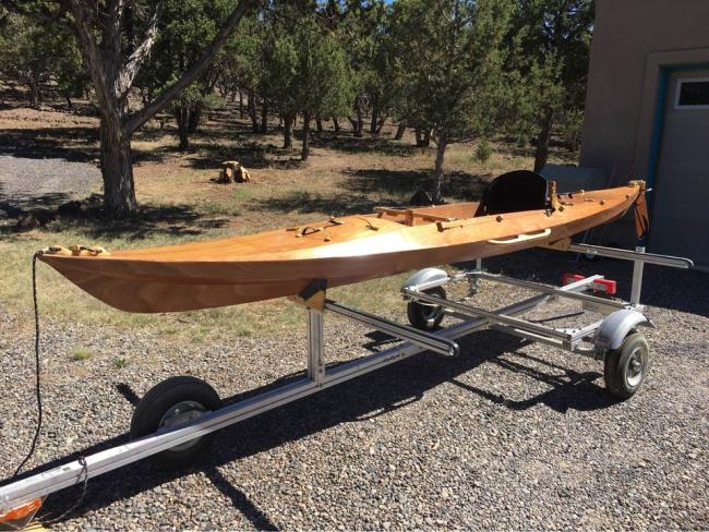 KAYAK AND TRAILER, on Kayak carrier