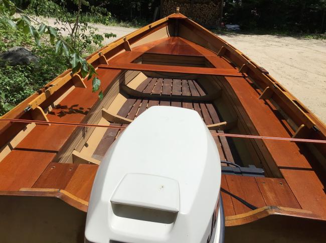 New england classic, engine to bow view