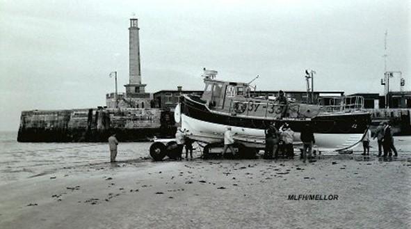 Ex-RNLI Silver Jubilee Lifeboat from UK, period photo Margate UK