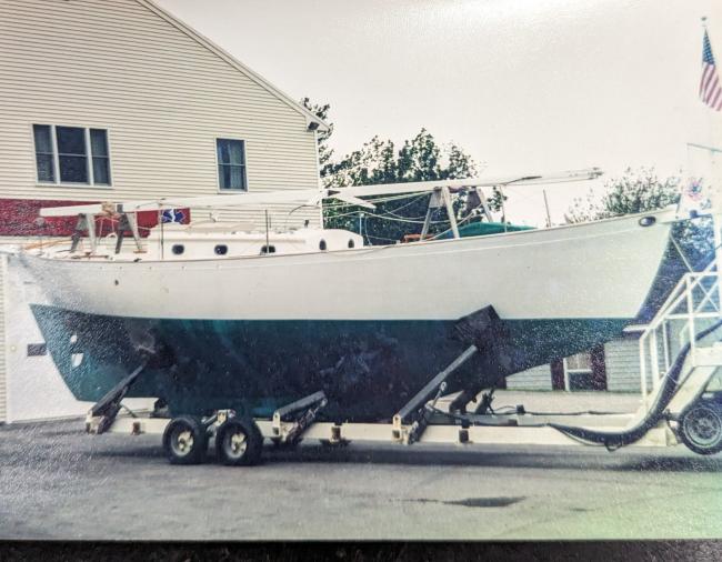 1972 L.F. Herreshoff Diddikai Ketch, on trailer starboard side