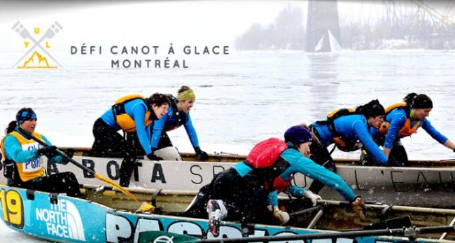 Défi canot à glace Montréal / Montreal ice canoe challenge