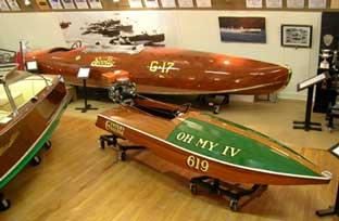 Some boats on display at the New Hampshire Boat Museum