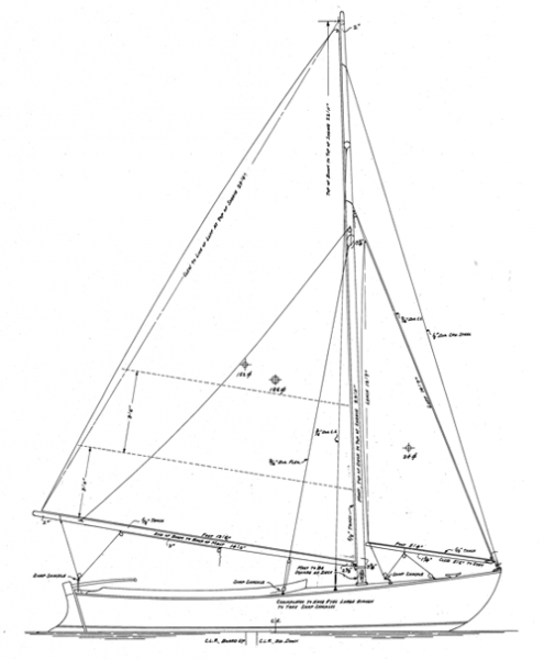 Alden 18' O Boat profile