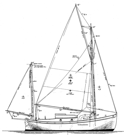 Williams 24' Gaff Yawl profile