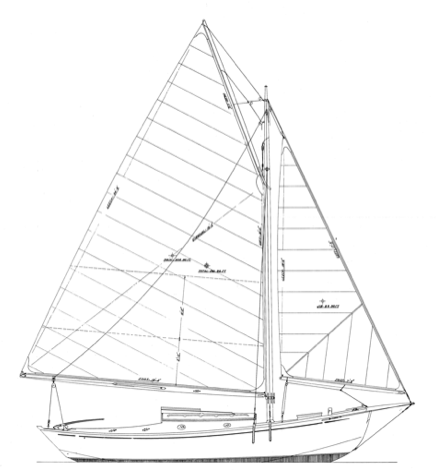 Zimmer 21' Gaff Sloop profile