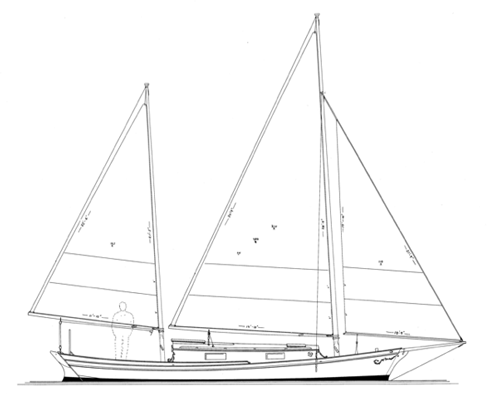 32' 5" Sharpie Ketch, TWO LUCYS profile