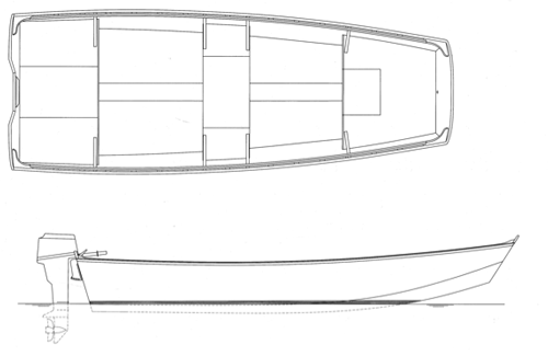 15' 9" Garvey, BEN profile and overhead