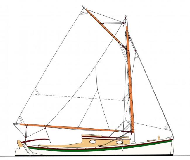 Hampton Flattie Sail Plan