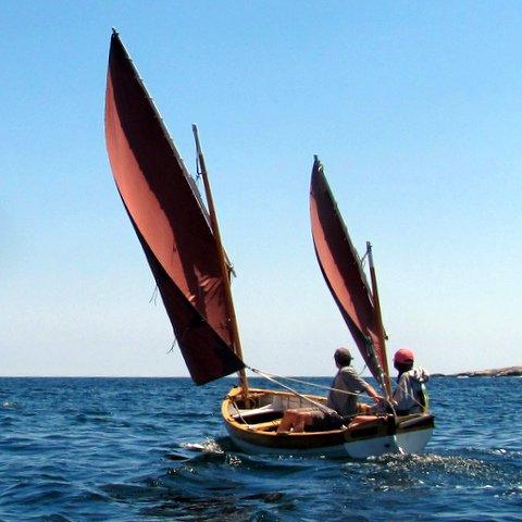 Silver Thread, a replica of a Cornish lug and mizzen.