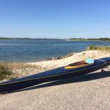 BLUE BUNNY is a modified Ross Miller Egret kayak.