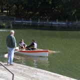 T-REX 617 is a Bevin's Skiff built by Boy Scout Troop 617.