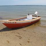 flat bottom outboard powered skiff