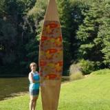 Carol Knickman built this paddleboard in a class at CLC