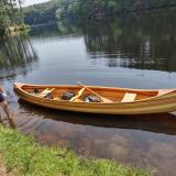 Cedar strip canoe.