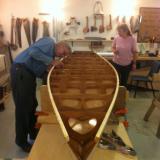 Paddleboard under construction at The Folk School in Fairbanks, Alaska.