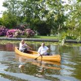 Wabnaki canoe Houtje in summer.