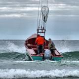 Launching at Pacific City, Oregon