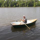 The boat rows with ease and turns on a dime