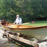 Photo of skiff launching.