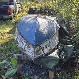 14' PennYan Runnabout, in yard upside down