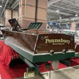 1923 MorinCraft 28'Triple Cockpit Runabout, stern view inside