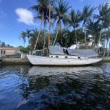 1936 Starling Burgess 38' Schooner, in water port side view