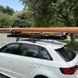 Classic Staempfli Single Scull--1976, on car top