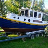 St-Pierre Dory 26' 2005, on the hard, port side view