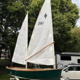 2012 Core Sound 17 Cat Ketch, on trailer starboard side view