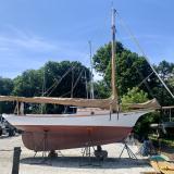 "ECHO" 1965 Friendship Sloop, on the hard starboard side view