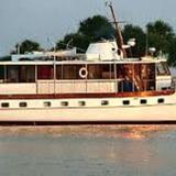 Howard Hughes’ personal yacht. 71', built to Trumpy’s exacting standards in 1939, in water