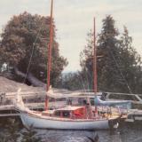 H-28 Ketch, in water, port side view