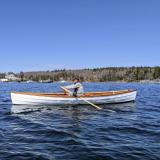 17' Cape Split Peapod and Trailex trailer, in water underrow 